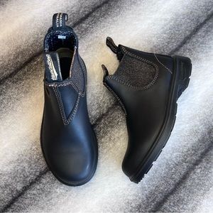 Blundstone BL 1992 Black Leather Bronze Glitter Chelsea Kids Boots